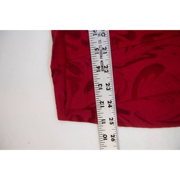 Athleta Women's Size S Coaster Luxe V-Neck Sweatshirt Agate Paisley Red - Picture 9 of 10